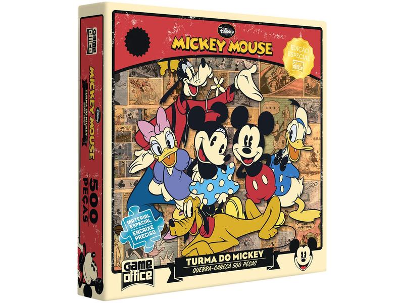 Quebra-cabeça 500 Peças Mickey Mouse - Game Office A Turma do